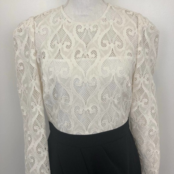 SANDRO PARIS Camelia Crocheted Lace Mini Dress - Picture 2 of 12